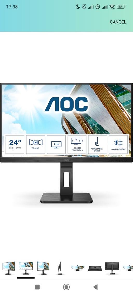 Buy & Sell North West London Neasden - NW2 - Photos for AOC 24P2QM -24 Inch FHD Monitor