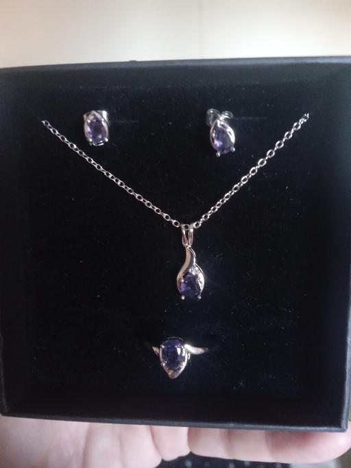 Buy & Sell Gloucestershire Tewkesbury - Photos for Amethyst Earrings, necklace and ring set