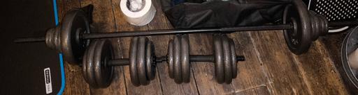 Buy & Sell West Sussex Worthing - Photos for 90kgOpti Cast iron weights Dumbbells Barbell