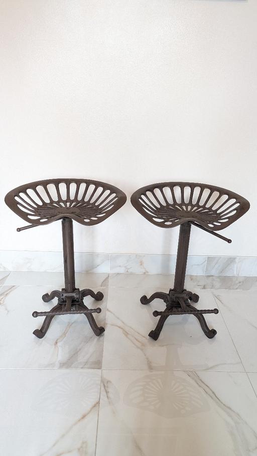 Buy & Sell West London Hanger Lane - West London - Photos for Cast Iron Vintage Industrial Bar Stool Brown