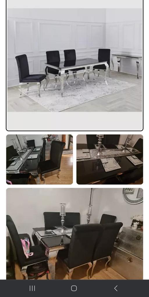 Buy & Sell Essex Epping Forest - Photos for louis chrome & glass dining table & 6 chairs