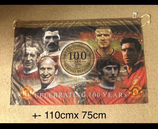 Buy & Sell Kent Thanet - Photos for Manchester united 100 year celebration flag