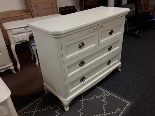 Buy & Sell Greater Manchester Tameside - Photos for Large white solid wood chest drawers