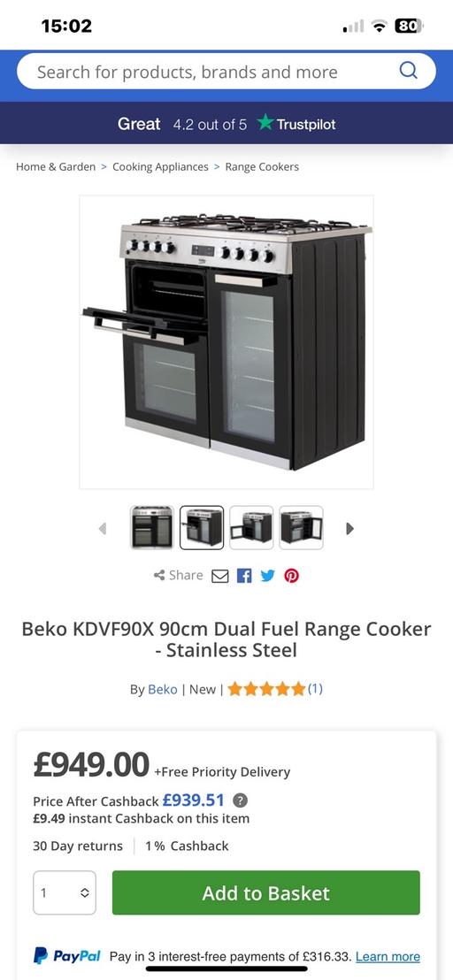 Buy & Sell East London East Ham - East London - Photos for Beko cooker