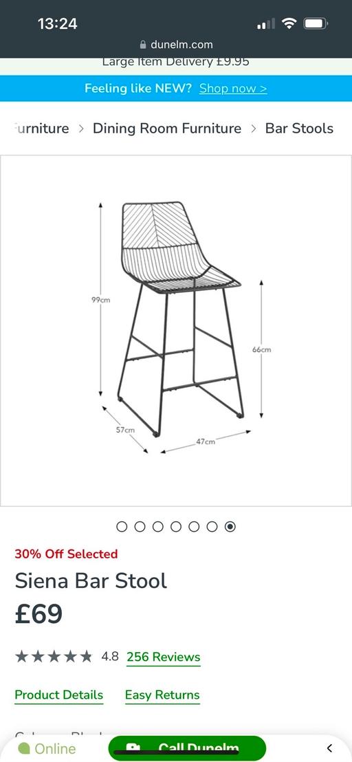 Buy & Sell South East London Lower Sydenham - South East London - Photos for Dunelm metal bar stools