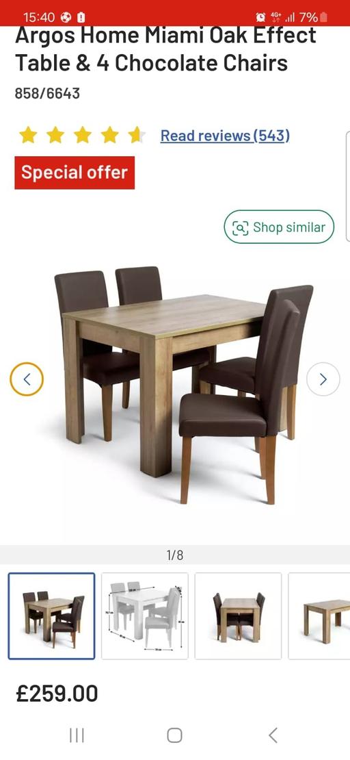 Buy & Sell West Midlands Sandwell - Photos for Dining table and 4 chairs