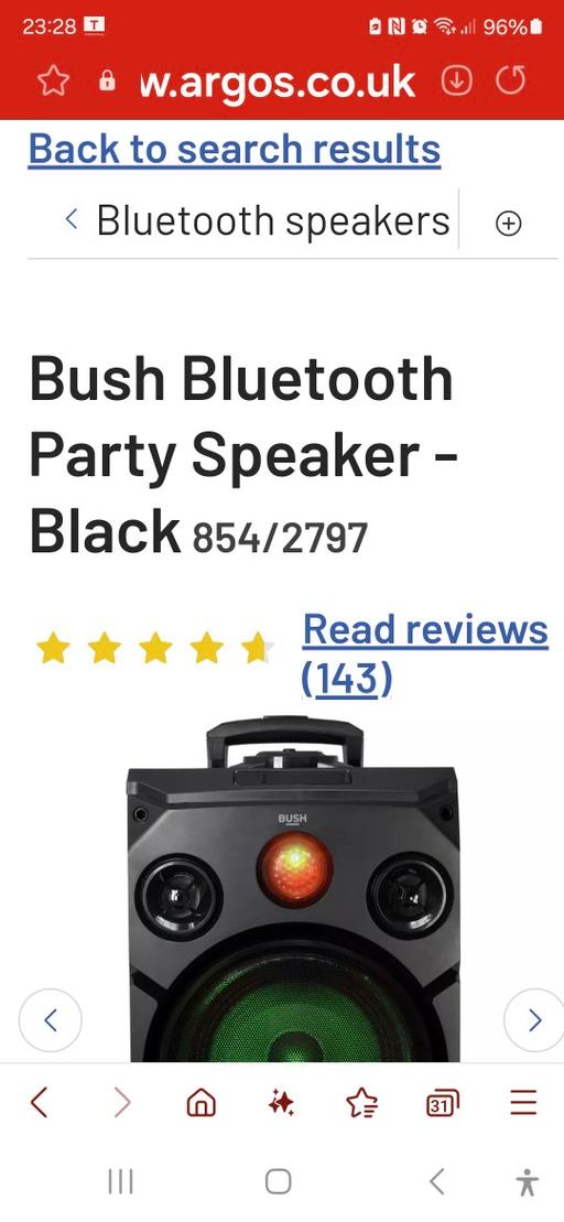 Buy & Sell Greater Manchester Tameside - Photos for bush portable bluetooth party box