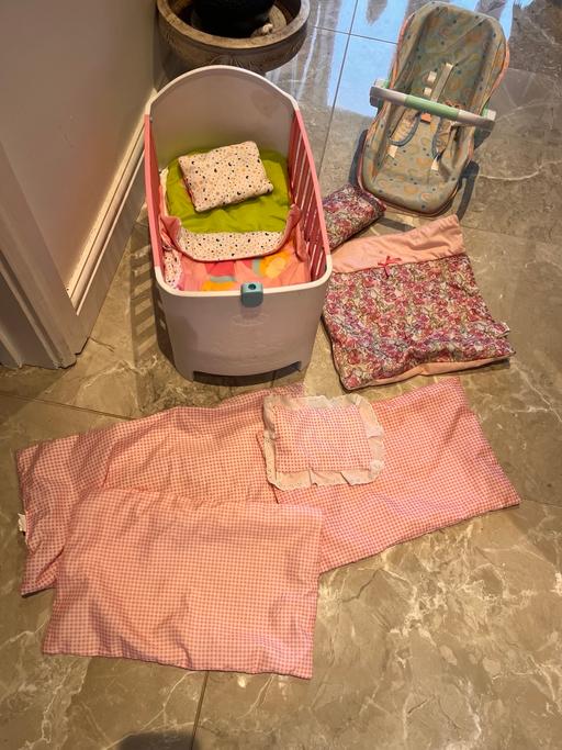 Buy & Sell West Midlands Dudley - Photos for Baby Born cot and blankets with carry chair