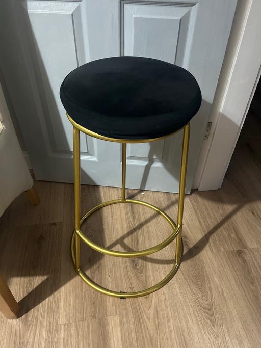 Buy & Sell South Yorkshire Doncaster - Photos for Gold and black cushioned stool