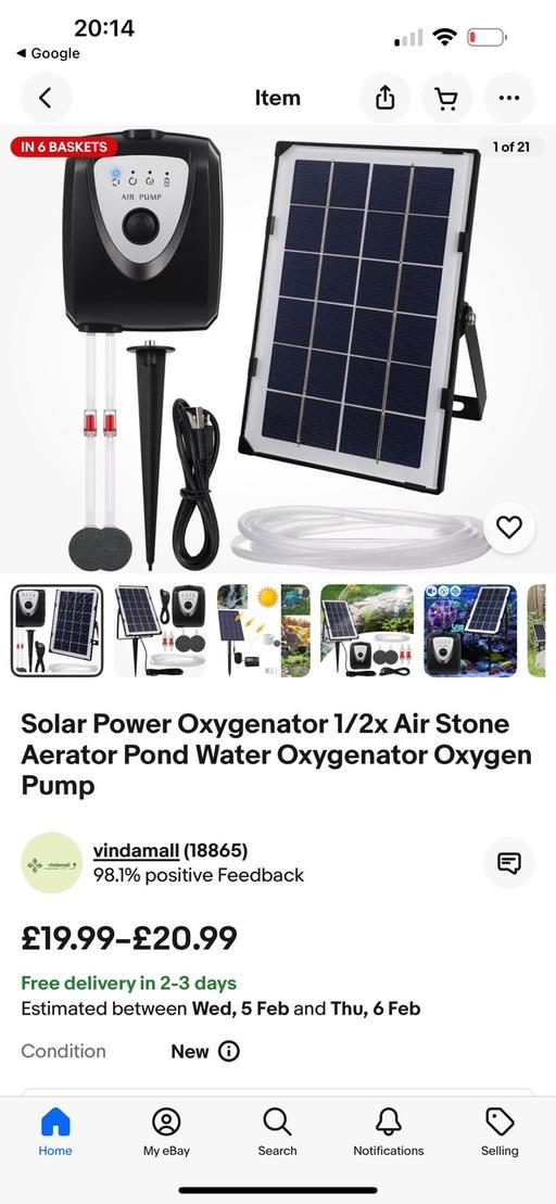 Buy & Sell East London Redbridge - Photos for Solar power oxygenator