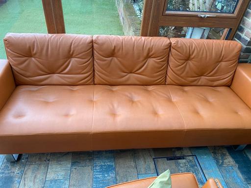 Buy & Sell Bexley Barnehurst - Bexley - Photos for Tan leather like sofa