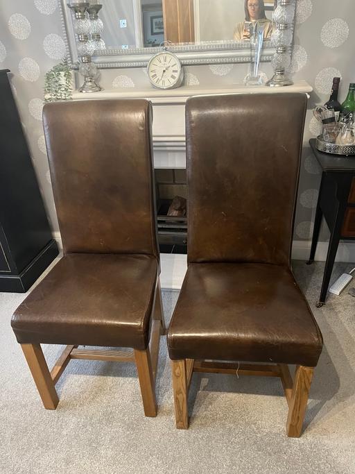 Buy & Sell Hampshire Rushmoor - Photos for Leather High Backed Dining Chairs