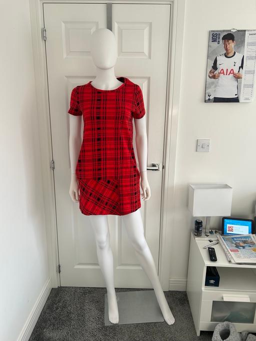 Buy & Sell Warwickshire Nuneaton and Bedworth - Photos for Next Petite Red Black Plaid Mini Dress 8