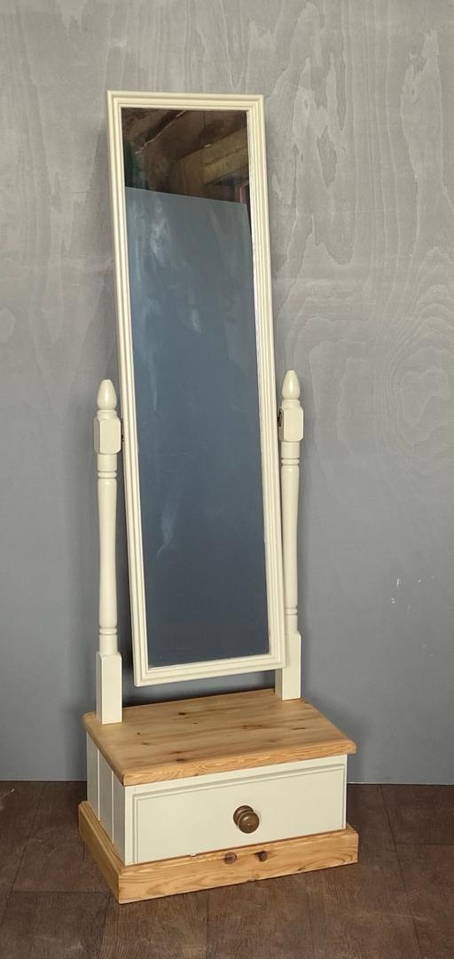 Buy & Sell Denbighshire - Wales Prestatyn - Denbighshire - Photos for Solid wood long tall mirror with drawer