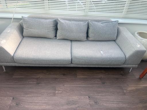 Buy & Sell West Yorkshire Kirklees - Photos for Grey fabric 3 seater sofa