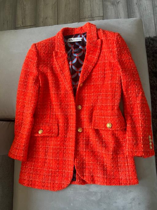 Buy & Sell South East London Peckham - South East London - Photos for ZARA TEXTURED BLAZER WITH BUTTON DETAILS