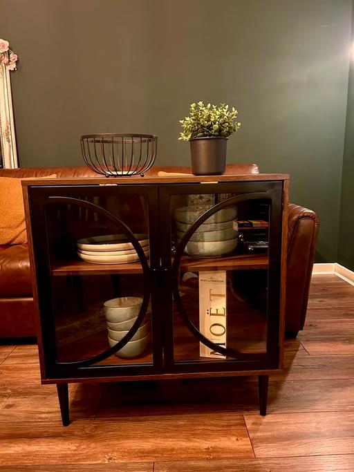 Buy & Sell West Yorkshire Wakefield - Photos for Sideboard unit walnut glass doors storage