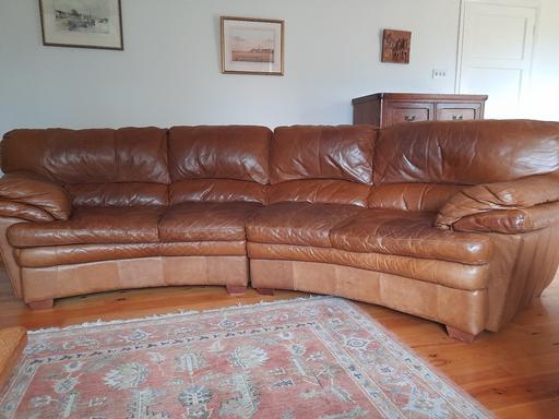 Buy & Sell Peterborough Eye - Peterborough - Photos for Brown Leather curved sofa