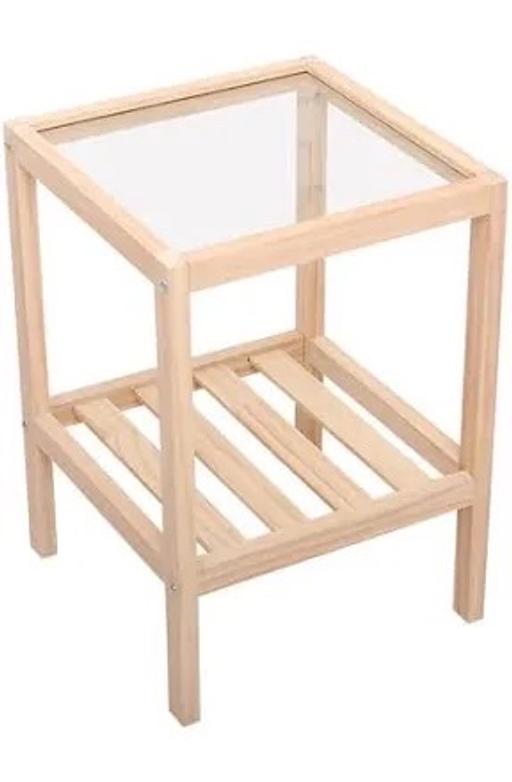 Buy & Sell West Midlands Birmingham - Photos for IKEA wood & glass bedside tables