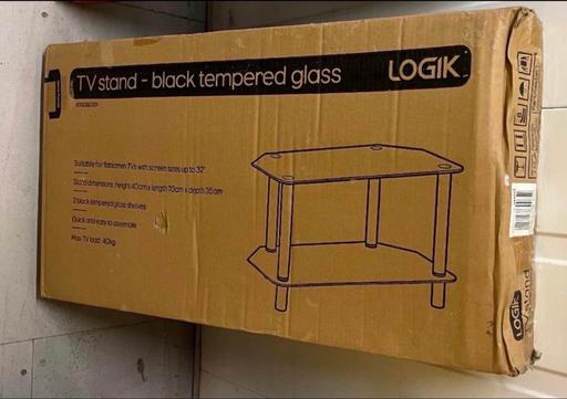 Buy & Sell South West London Sutton - Photos for Black Tempered Glass TV Stand