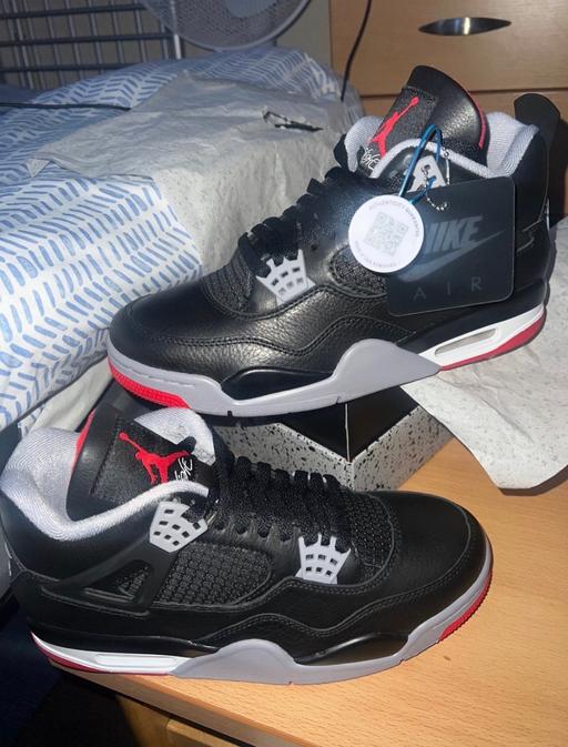 Buy & Sell Brent Wembley - Brent - Photos for Jordan 4s Retro Black Canvas Grey Size 8