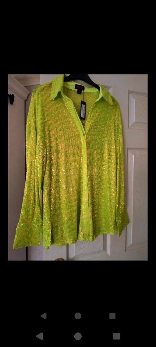 Buy & Sell South Yorkshire Sheffield - Photos for new neon green sequin shirt blouse 14 16