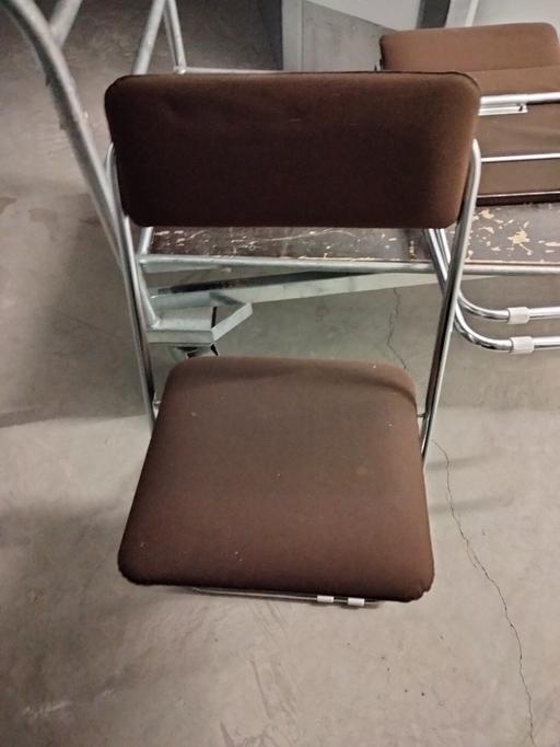 Buy & Sell South East London Lower Sydenham - South East London - Photos for 2x brown velour cover seat folding chairs