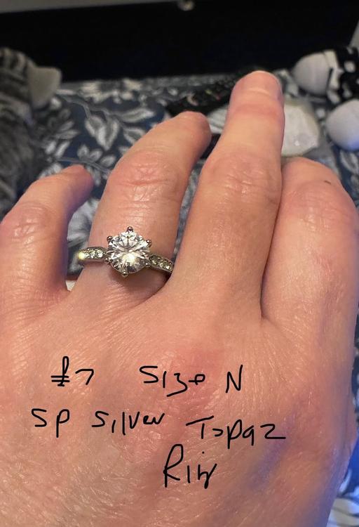 Buy & Sell South West London Kingston upon Thames - Photos for New Size N Silver plate topaz ring