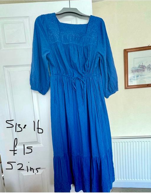 Buy & Sell South West London Kingston upon Thames - Photos for New Size 16 M&S blue dress