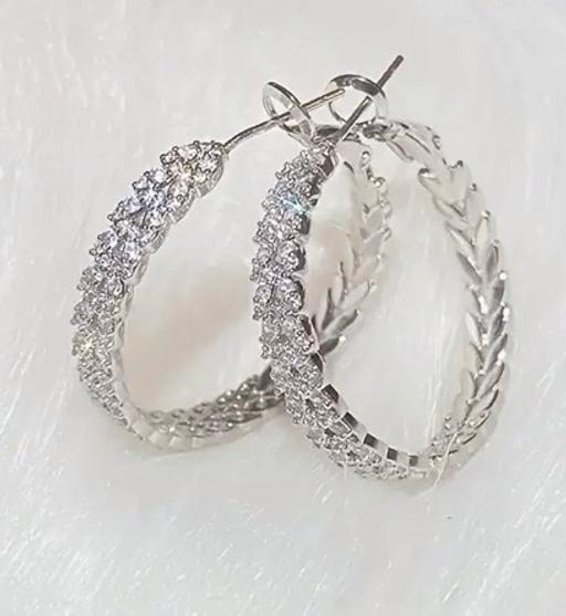 Buy & Sell Derbyshire Chesterfield - Photos for X2 pairs of Large silver & crystal earrings