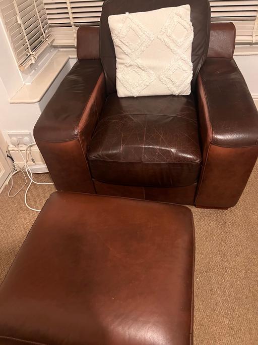 Buy & Sell West Midlands Birmingham - Photos for Brown leather armchair