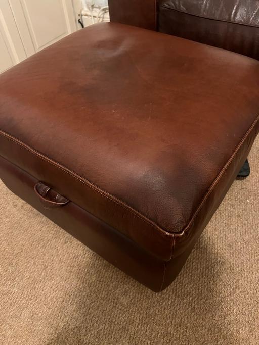 Buy & Sell West Midlands Birmingham - Photos for Brown leather footstool