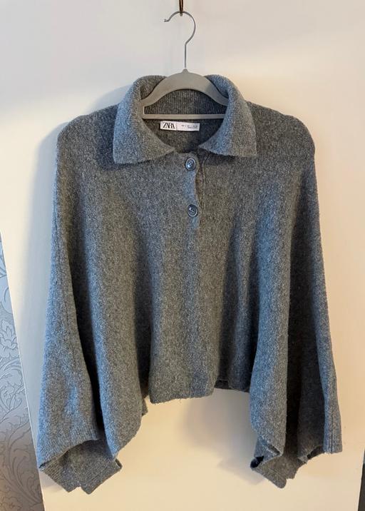 Buy & Sell South West London West Brompton - South West London - Photos for Zara Wool Blend Knitted Poncho Cape Size S