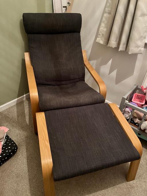 Buy & Sell Leicestershire Blaby - Photos for Ikea Poang Armchair with Footstool