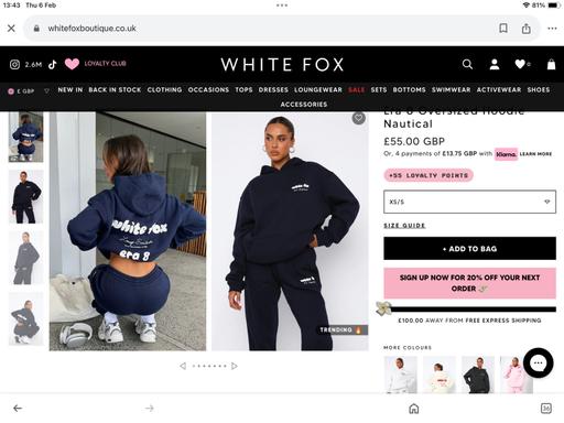 Buy & Sell Hampshire Portsmouth - Photos for White Fox Hoodie