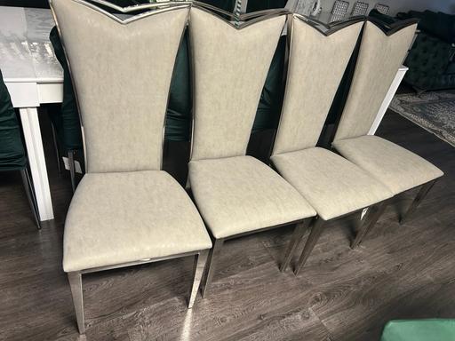 Buy & Sell South West London Heston - South West London - Photos for New design grey leather dining chairs