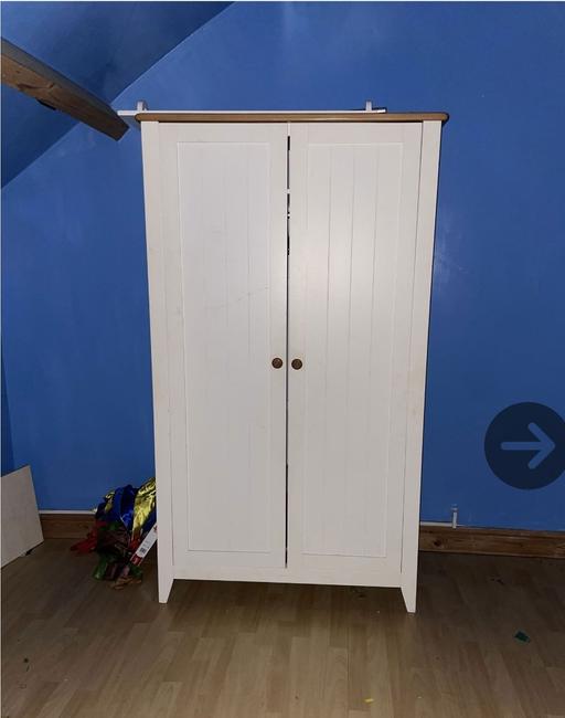 Buy & Sell South Yorkshire Sheffield - Photos for Modern White Wardrobe with wooden top