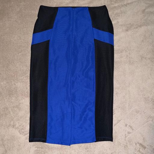 Buy & Sell Surrey Runnymede - Photos for F&F black blue colourblock pencil skirt UK 8