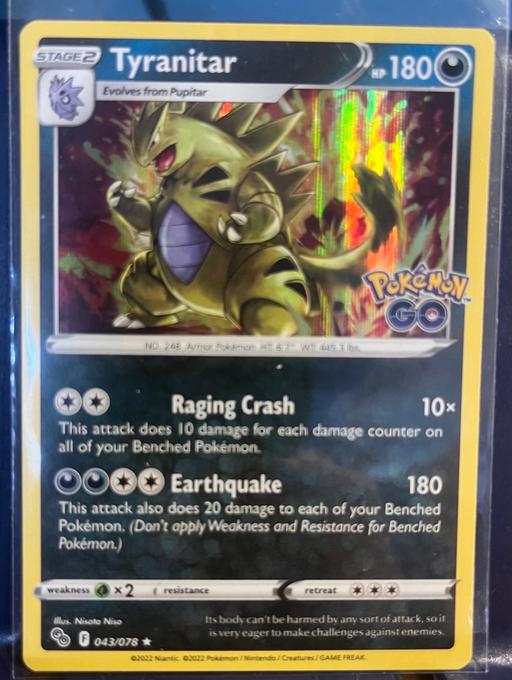 Buy & Sell Hertfordshire North Hertfordshire - Photos for Pokemon card - Tyranitar 043/078 Pokemon Go