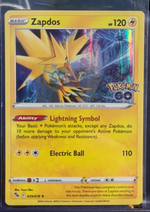 Buy & Sell Hertfordshire North Hertfordshire - Photos for Pokemon card - Zapdos 029/078 Pokemon Go