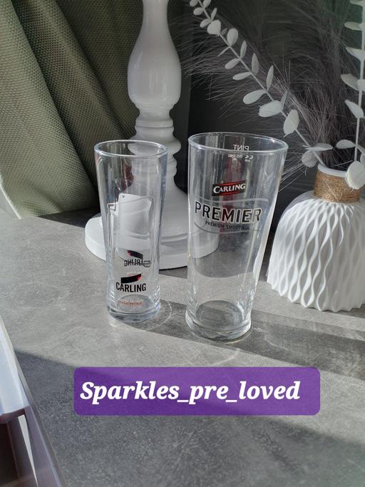 Buy & Sell South Yorkshire Doncaster - Photos for x2 pink and half carling glass cups