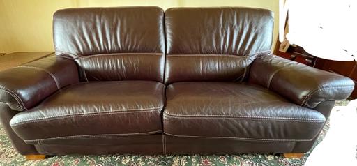 Buy & Sell Lancashire West Lancashire - Photos for Red/brown Italian leather sofa