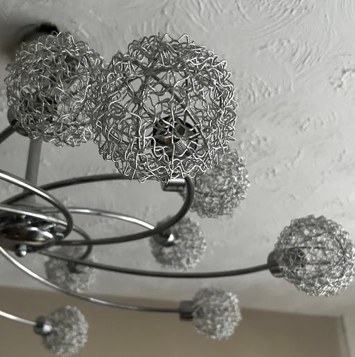 Buy & Sell Greater Manchester Wigan - Photos for B&Q silver chrome ball ceiling light shade