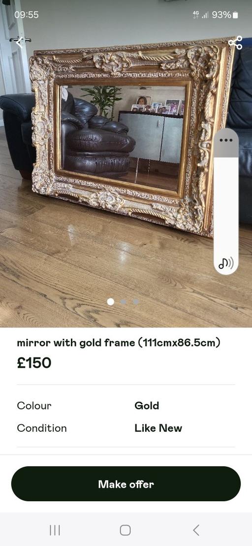 Buy & Sell South East London Camberwell - South East London - Photos for mirror with antique gold frame