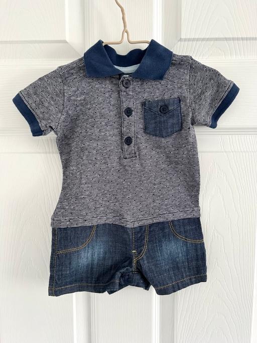 Buy & Sell Warwickshire Nuneaton and Bedworth - Photos for George Boys Denim Look Romper 3-6 Months