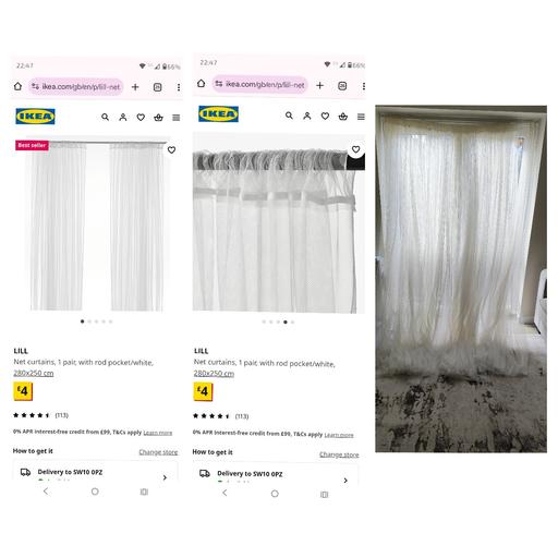 Buy & Sell South West London Sands End - South West London - Photos for voile net curtains x8