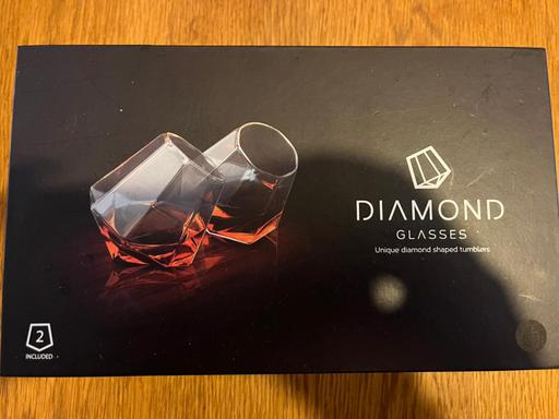 Buy & Sell Leicestershire Blaby - Photos for set of 2 diamond glasses