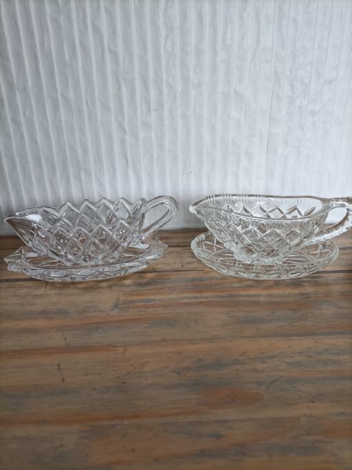 Buy & Sell Derbyshire Chesterfield - Photos for Vintage Lead Crystal Sauce Jug & Drip Trays