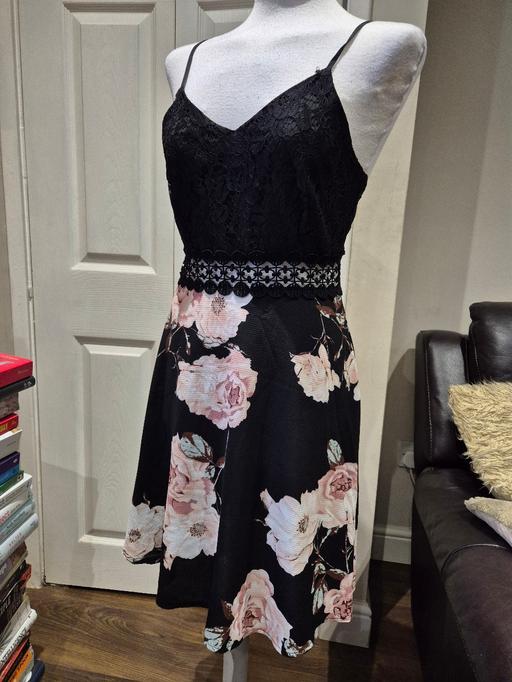 Buy & Sell West Midlands Sandwell - Photos for Shein Black Floral Slip On Dress Size M