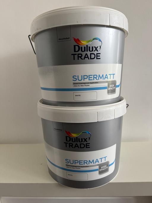 Buy & Sell Warwickshire Warwick - Photos for 2 x Dulux Supermatt White Paint 10L